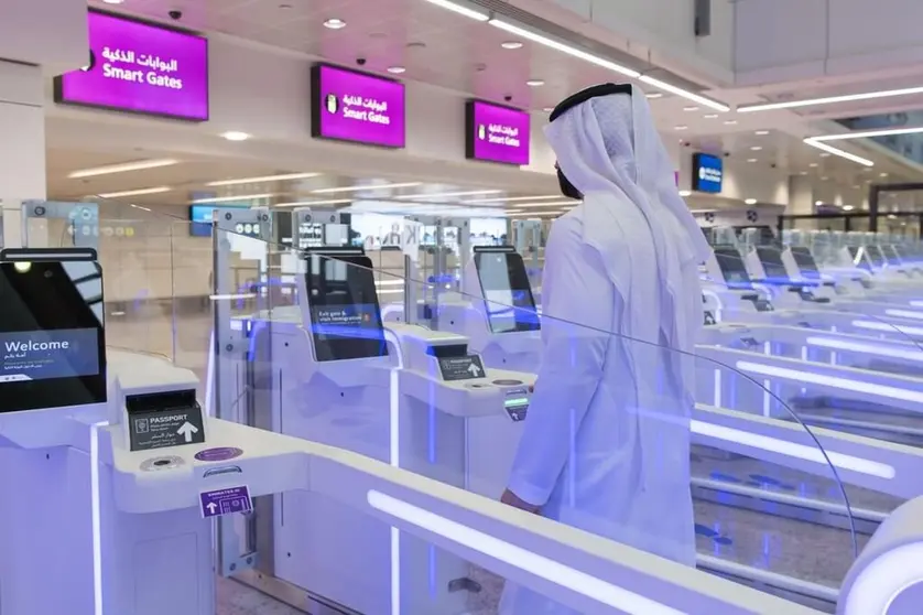 Puertas inteligentes en el Aeropuerto Internacional de Dubai. (WAM)