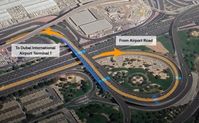 Una maquete de la amplianción del puente al aeropuerto. (RTA)
