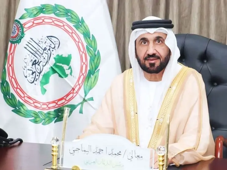 El presidente del Parlamento Árabe, Mohamed bin Ahmed Al Yamahi. (WAM)