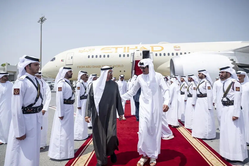 El presidente de EAU llega a Qatar este miércoles. (WAM)
