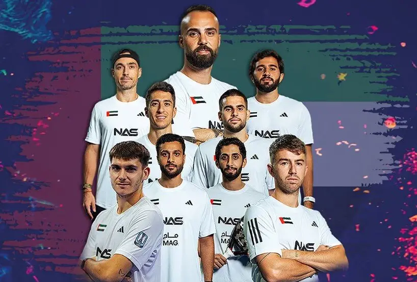 La selección de pádel de EAU. (Instagram)