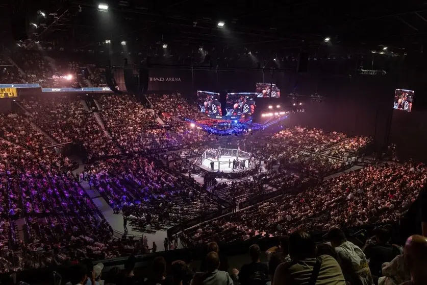 Etihad Arena durante una pelea. (WAM)