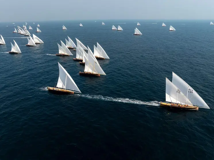 Una regata de Dhow en Abu Dhabi. (WAM)