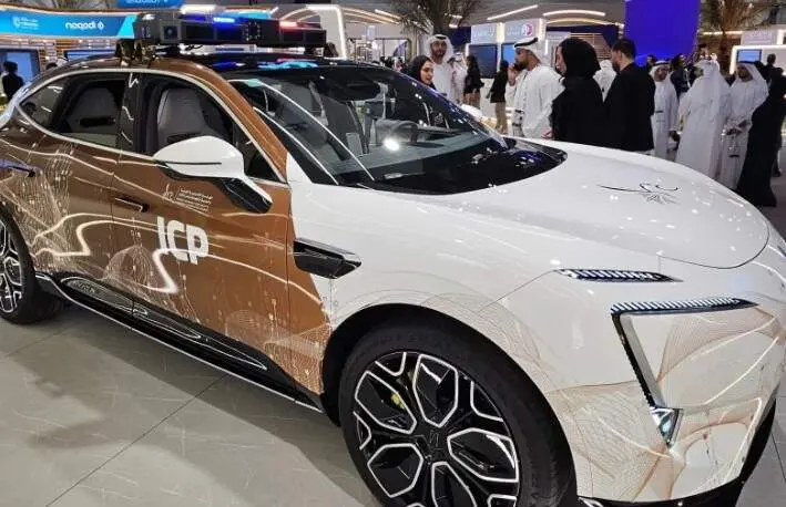 El coche inteligente mostrado en Gitex Global 2025. (ICP)