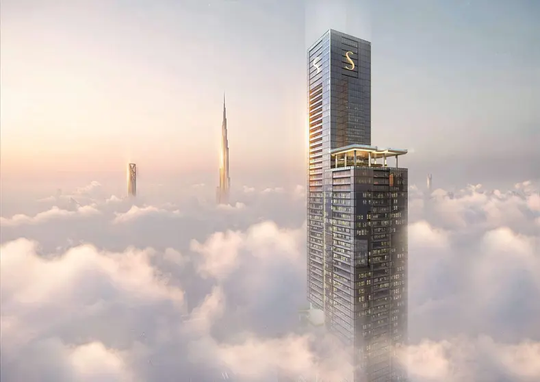 Representación de la torre Sobha SkyParks en Sheikh Zayed Road de Dubái. (Shobha Realty)