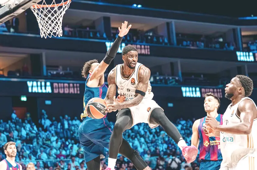 El Dubai protagonizó un gran encuentro frente al Barcelona, uno de los grandes del baloncesto europeo. (WAM)