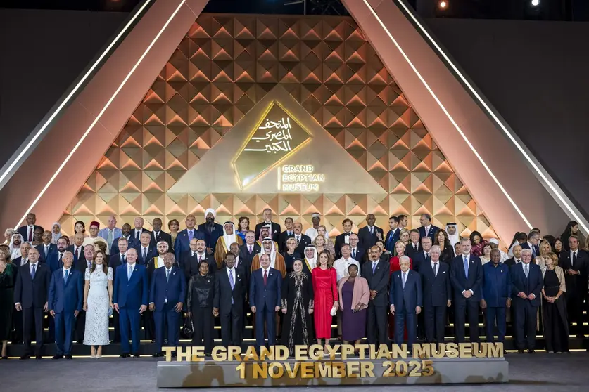 Representantes de 40 países asistieron a la inauguración del museo egipcio. (WAM)
