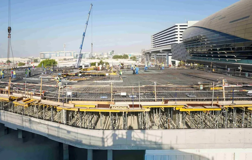 Avance de las obras en el vertipuerto DXB. (Dubai Media Office)