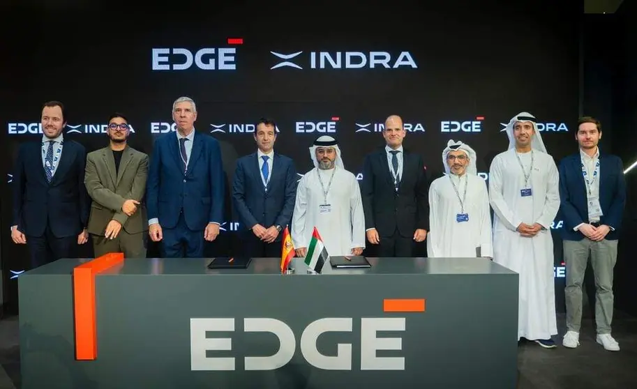 Representantes de Indra y Edge. (WAM)