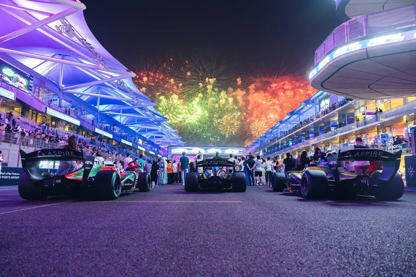 Los coches autónomos en Yas Marina. (X)