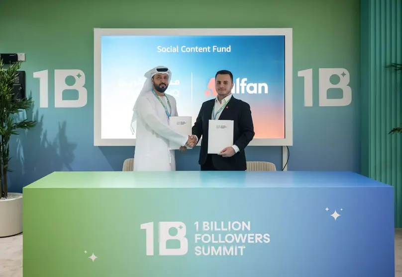 Un momento de la firma del fondo para creadores de contenido. (WAM)