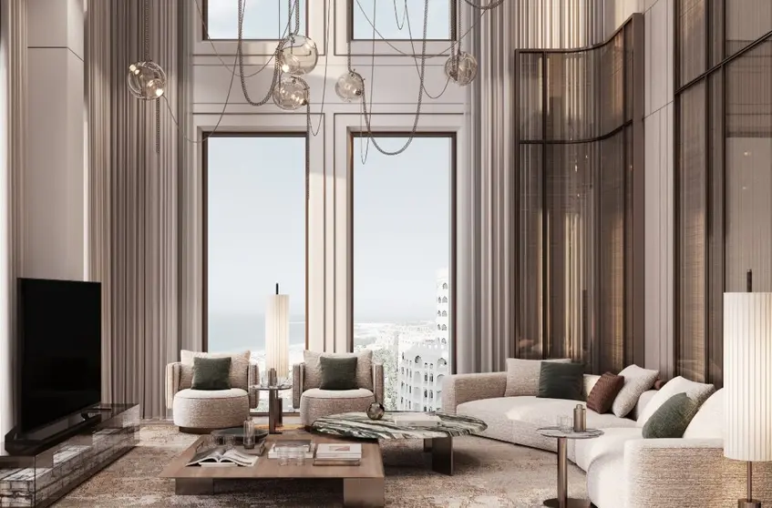 Sal&oacute;n de la vivienda con vistal al Golfo Ar&aacute;bigo. (X)