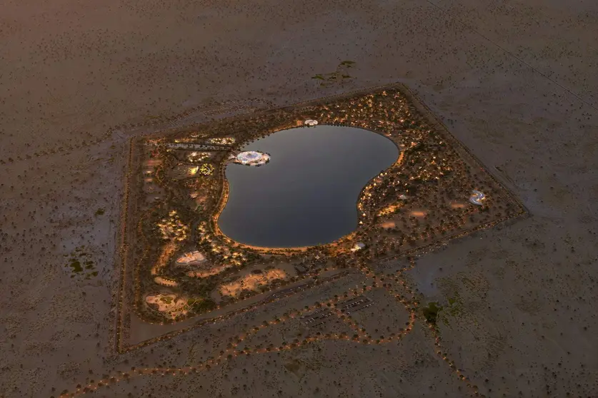 Vista a&eacute;rea del Oasis Al Layan en Dubai. (WAM)