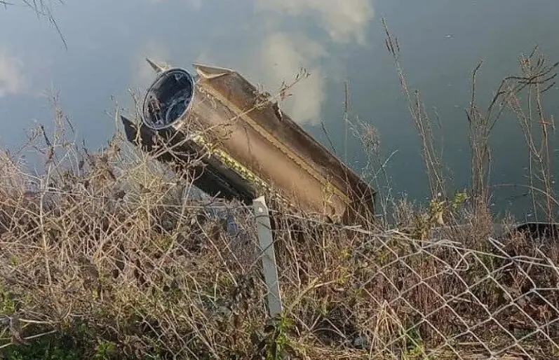 Restos del misil derribado en Turqu&iacute;a. (Fuente externa)