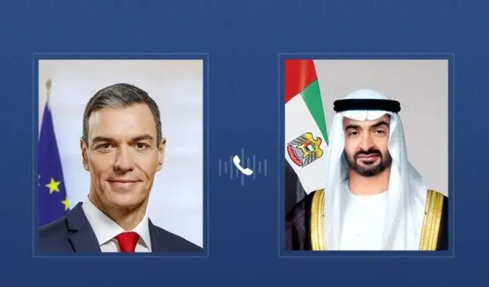 Los presidentes de EAU y Espa&ntilde;a. (WAM)