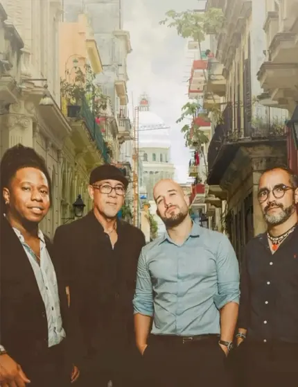 El grupo musical  cubano: "Sincopa ti", compuesto por Tona Isidron Zard&oacute;n, Alexander Amor&oacute;s,
Gilberto O.Moncada y Yasiel D&iacute;az. (Cedida)