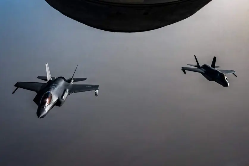 Aviones de combate furtivos F-35A sobrevuelan Oriente Medio. (Centcom)