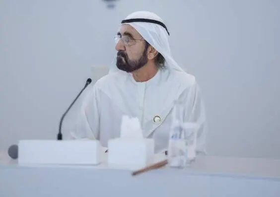El gobernante de Dubai en una reuni&oacute;n del Gabinete de EAU. (X)