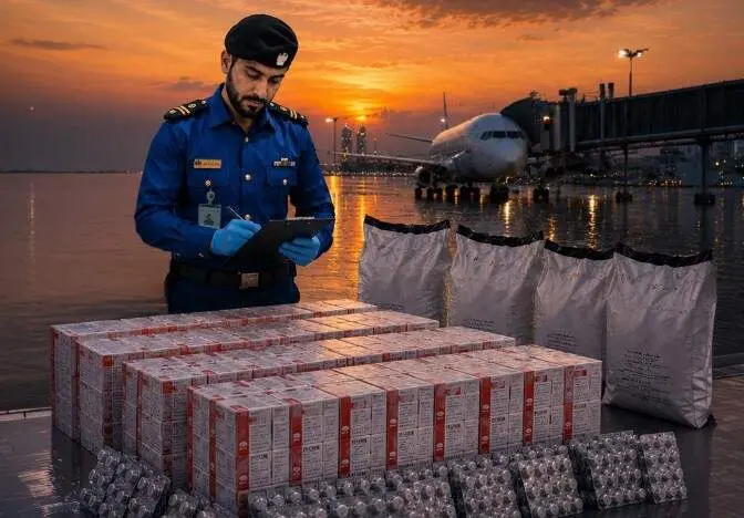 Aduana de Dub&aacute;i difundi&oacute; esta imagen de la confiscaci&oacute;n de pastillas.