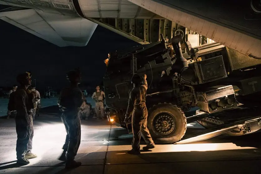 Los marines de EEUU durante un ejercicio de entrenamiento en Oriente Medio. (Centcom)