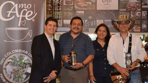 De izquierda a derecha, Rafael Arismendy, Ernesto Cab Vera, Nasrin Mashemy y Fabio Flórez. (Foto: Suhail Ali)