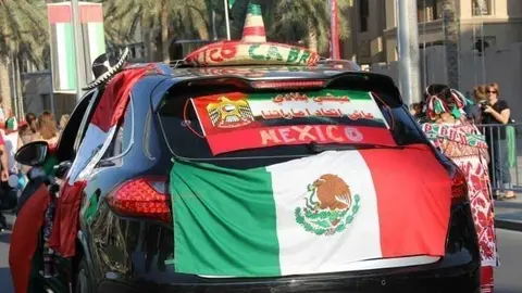 Coche abanderado por México. Foto: Brigitta García.
