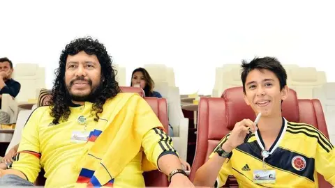 René Higuita durante el partido de Colombia en Abu Dhabi en marzo de este año.