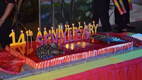 Tarta de cumpleaños del Seville's. Fotos: Suhail Ali.