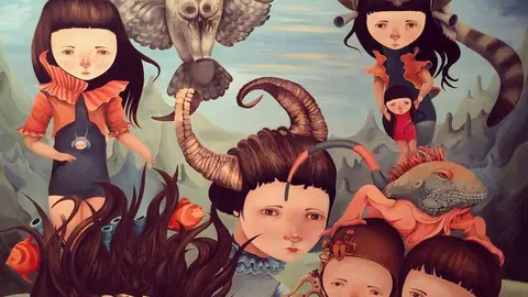 Pintura de la exposición ‘The Milky Way of the Mice’ de Ivana Flores.