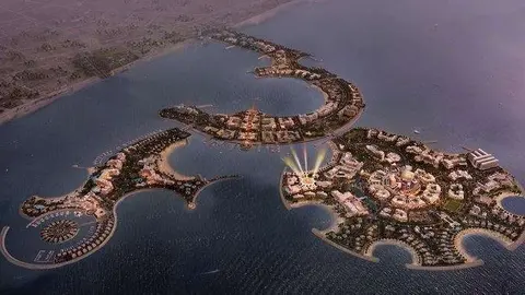 Una imagen del archipiélago artificial de Al Marjan en el emirato de Ras Al Khaimah.
