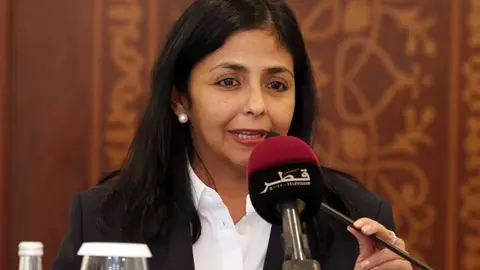 Delcy Rodríguez, canciller de Venezuela.