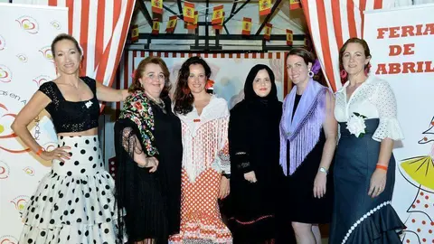 Integrantes de Españolas en Abu Dhabi en el hotel Ritz Carlton. (Manaf K. Abbas)