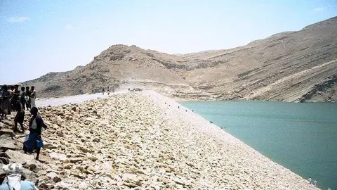 Una imagen de la presa de Marib en Yemen.