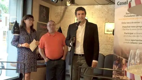 Mariano Andrés, en la presentación de la V Tapa Solidaria en Barcelona. (Facebook)