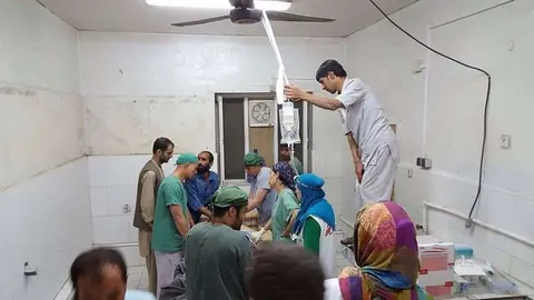 Uno de los quirófanos del hospital de Kunduz en Afganistán.