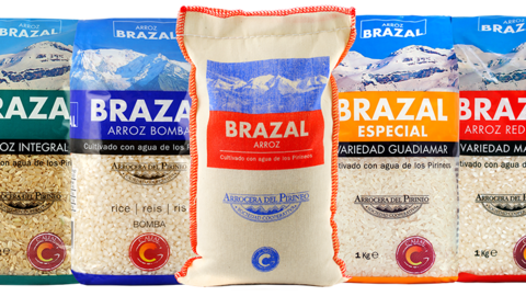 Distintos tipos de arroz de Arrocera del Pirineo. 