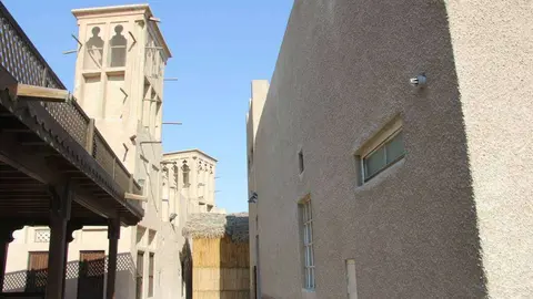 Torres de viento en el barrio de Bastakiya de Dubai.