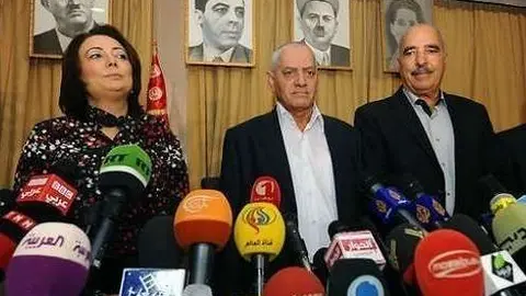 Tres integrantes del Cuarteto para el Diálog de Túnez.