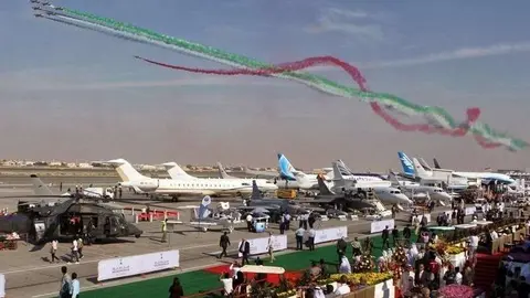 Una imagen del evento de aviación celebrado en Dubai en 2013.
