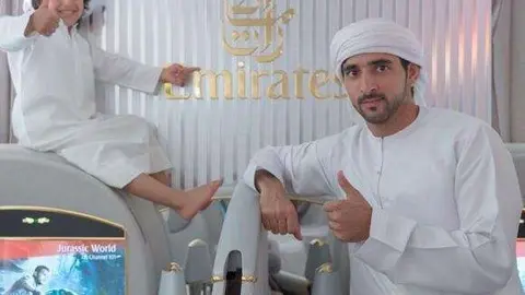El príncipe Hamdan lanzó un vídeo de Emirates.