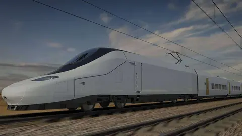 Una maqueta del AVE del desierto.