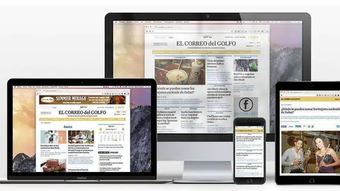 La nueva web de EL CORREO DEL GOLFO en diferentes dispostivos. 