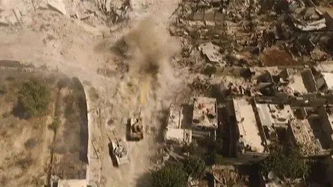 Una imagen de los ataques rusos en Damasco.