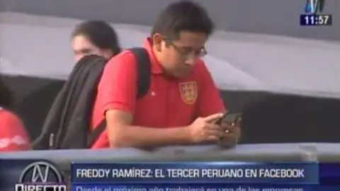 El joven peruano Freddy Ramírez, en una imaen capturada de televisión.