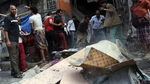 El ataque al mercado en Yemen dejó 70 heridos y al menos 17 muertos.