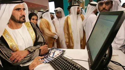 Su Alteza el Jeque Mohammed bin Rashid Al Maktoum, durante la presentación.