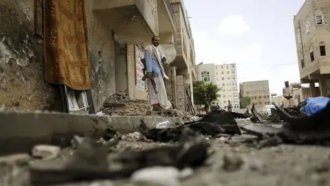 La coalición de países del Golfo y de África del Norte, encabezada por Arabia Saudí, realiza bombardeos desde el 26 de marzo contra las regiones de Yemen controladas por los hutíes. (SPA)