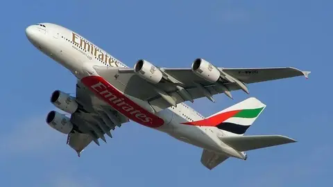 Un A380 de Emirates Airline.