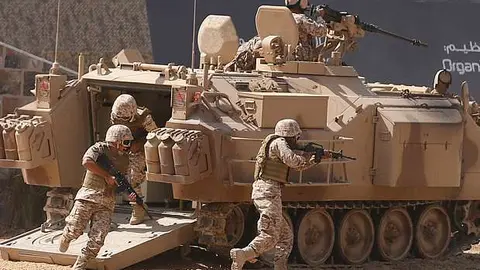 Un vehículo del ejército de Emiratos Árabes.