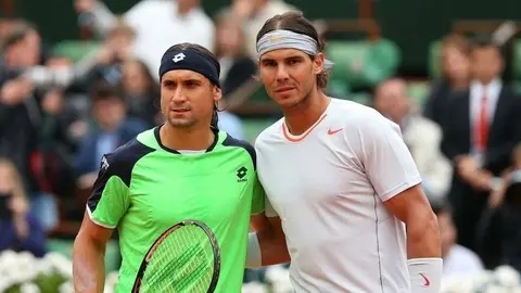 David Ferrer y Rafa Nadal. 